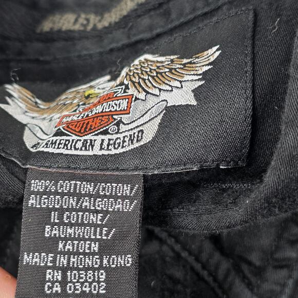 Vintage Harley-Davidson Shirt Mens Large Burgundy Short Sleeve Embroidered 90s - Picture 5 of 11